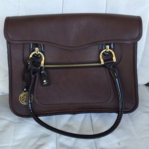 London Fog simulated leather satchel